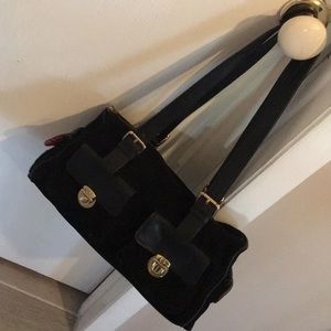 Black Suede Handbag